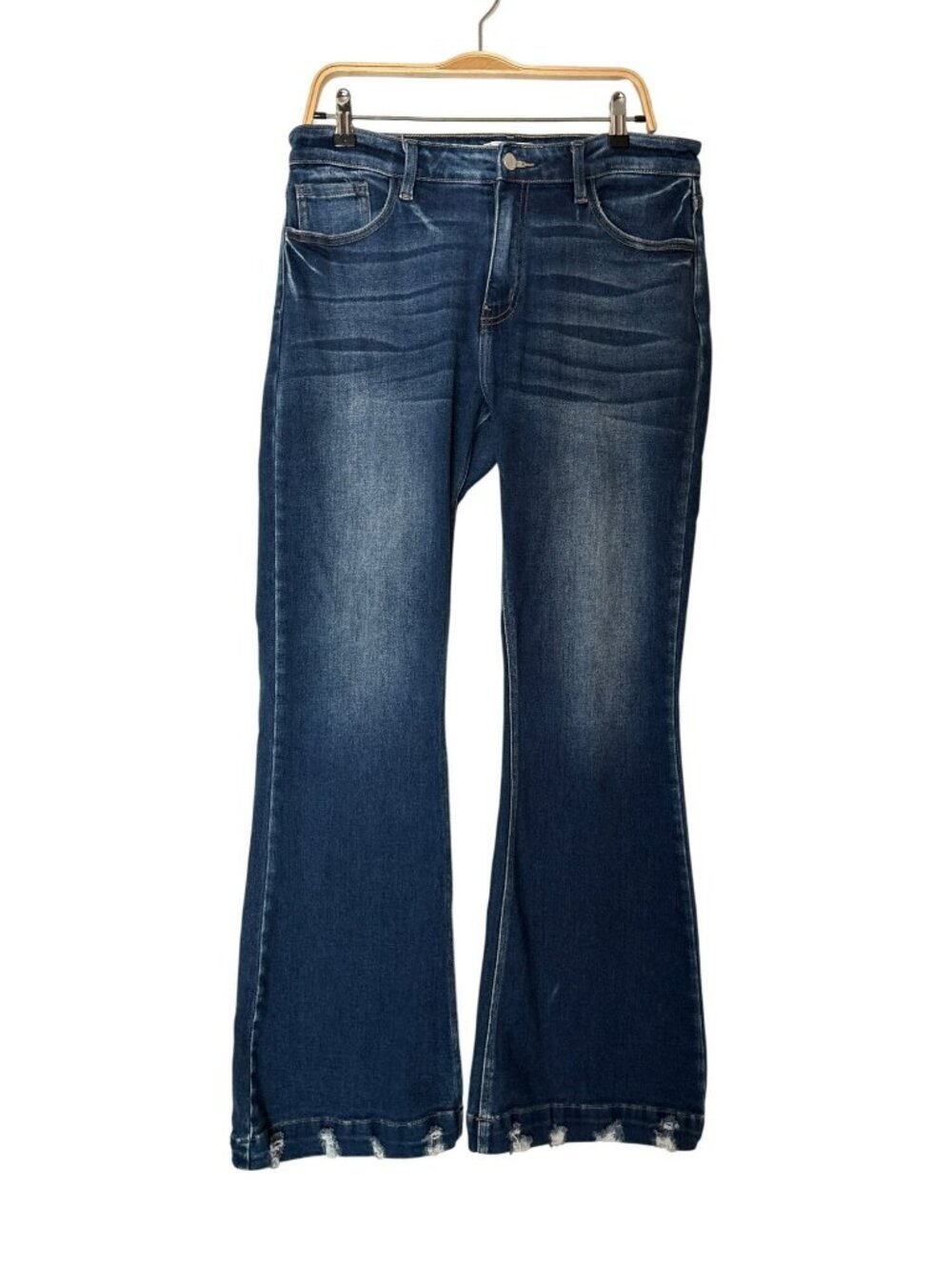 KanCan Signature Kurvy Mid-Rise Flare Distressed Jeans Size 31